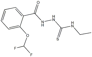 2-[2-(difluoromethoxy)benzoyl]-N-ethylhydrazinecarbothioamide Structure