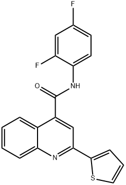 N-(2,4-difluorophenyl)-2-(2-thienyl)-4-quinolinecarboxamide 구조식 이미지