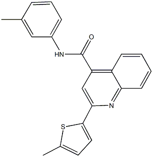 N-(3-methylphenyl)-2-(5-methyl-2-thienyl)-4-quinolinecarboxamide 구조식 이미지