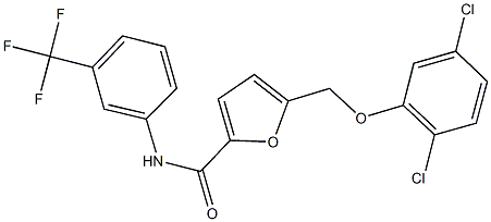 5-[(2,5-dichlorophenoxy)methyl]-N-[3-(trifluoromethyl)phenyl]-2-furamide 구조식 이미지