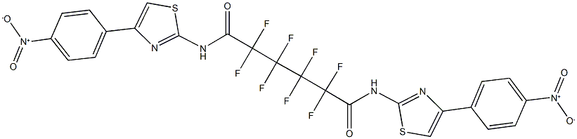 2,2,3,3,4,4,5,5-octafluoro-N~1~,N~6~-bis(4-{4-nitrophenyl}-1,3-thiazol-2-yl)hexanediamide 구조식 이미지