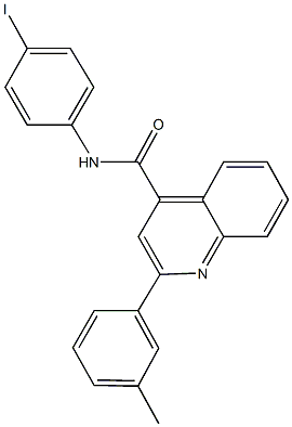 N-(4-iodophenyl)-2-(3-methylphenyl)-4-quinolinecarboxamide 구조식 이미지