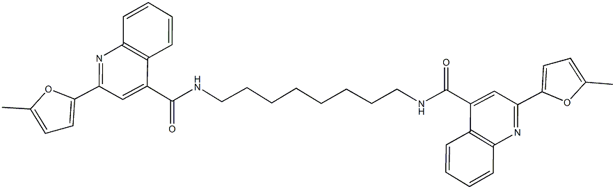 2-(5-methyl-2-furyl)-N-[8-({[2-(5-methyl-2-furyl)-4-quinolinyl]carbonyl}amino)octyl]-4-quinolinecarboxamide Structure