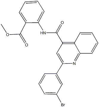 methyl 2-({[2-(3-bromophenyl)-4-quinolinyl]carbonyl}amino)benzoate 구조식 이미지