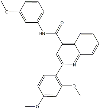 2-(2,4-dimethoxyphenyl)-N-(3-methoxyphenyl)-4-quinolinecarboxamide 구조식 이미지