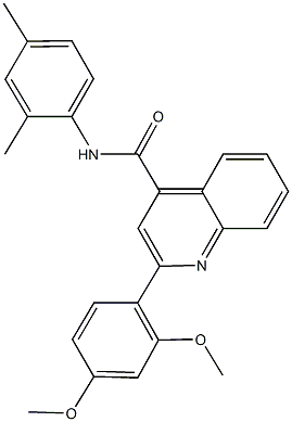 2-(2,4-dimethoxyphenyl)-N-(2,4-dimethylphenyl)-4-quinolinecarboxamide 구조식 이미지