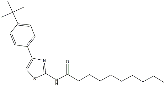 N-[4-(4-tert-butylphenyl)-1,3-thiazol-2-yl]decanamide Structure