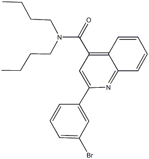 2-(3-bromophenyl)-N,N-dibutyl-4-quinolinecarboxamide 구조식 이미지
