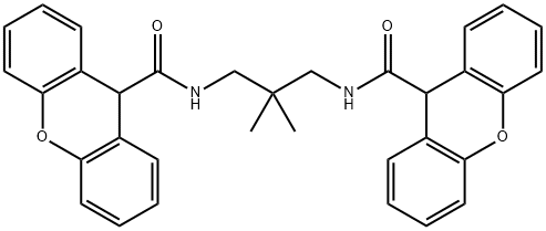 N-{2,2-dimethyl-3-[(9H-xanthen-9-ylcarbonyl)amino]propyl}-9H-xanthene-9-carboxamide 구조식 이미지