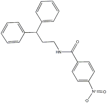 N-(3,3-diphenylpropyl)-4-nitrobenzamide 구조식 이미지