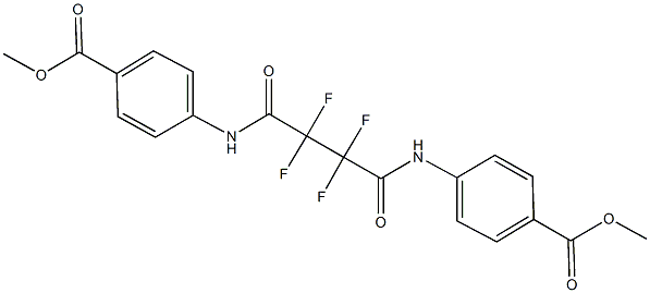 methyl 4-({2,2,3,3-tetrafluoro-4-[4-(methoxycarbonyl)anilino]-4-oxobutanoyl}amino)benzoate Structure