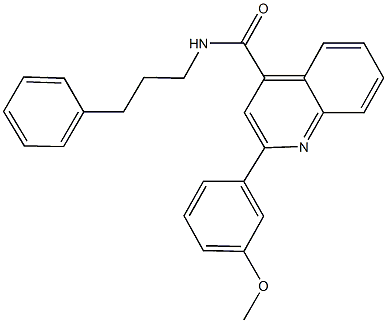 2-(3-methoxyphenyl)-N-(3-phenylpropyl)-4-quinolinecarboxamide Structure