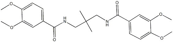 N-{3-[(3,4-dimethoxybenzoyl)amino]-2,2-dimethylpropyl}-3,4-dimethoxybenzamide 구조식 이미지