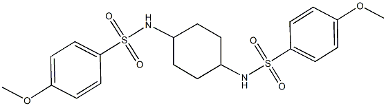 4-methoxy-N-(4-{[(4-methoxyphenyl)sulfonyl]amino}cyclohexyl)benzenesulfonamide 구조식 이미지