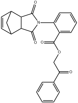 2-oxo-2-phenylethyl 2-(3,5-dioxo-4-azatricyclo[5.2.1.0~2,6~]dec-8-en-4-yl)benzoate 구조식 이미지