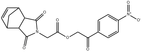 2-{4-nitrophenyl}-2-oxoethyl (3,5-dioxo-4-azatricyclo[5.2.1.0~2,6~]dec-8-en-4-yl)acetate 구조식 이미지