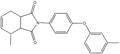 4-methyl-2-[4-(3-methylphenoxy)phenyl]-3a,4,7,7a-tetrahydro-1H-isoindole-1,3(2H)-dione Structure