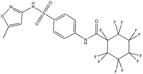 1,2,2,3,3,4,4,5,5,6,6-undecafluoro-N-(4-{[(5-methyl-3-isoxazolyl)amino]sulfonyl}phenyl)cyclohexanecarboxamide 구조식 이미지