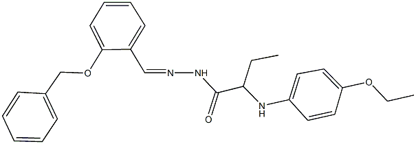 N'-[2-(benzyloxy)benzylidene]-2-(4-ethoxyanilino)butanohydrazide Structure