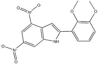 2-(2,3-dimethoxyphenyl)-4,6-dinitro-1H-indole Structure