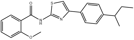 N-[4-(4-sec-butylphenyl)-1,3-thiazol-2-yl]-2-methoxybenzamide Structure