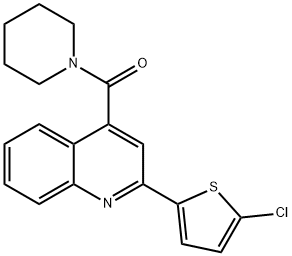 2-(5-chloro-2-thienyl)-4-(1-piperidinylcarbonyl)quinoline Structure