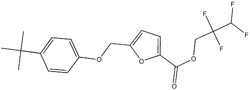 2,2,3,3-tetrafluoropropyl 5-[(4-tert-butylphenoxy)methyl]-2-furoate Structure