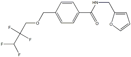 N-(2-furylmethyl)-4-[(2,2,3,3-tetrafluoropropoxy)methyl]benzamide 구조식 이미지