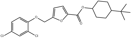 4-tert-butylcyclohexyl 5-[(2,4-dichlorophenoxy)methyl]-2-furoate Structure