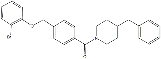 4-benzyl-1-{4-[(2-bromophenoxy)methyl]benzoyl}piperidine 구조식 이미지