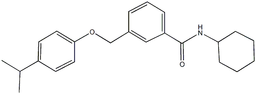 N-cyclohexyl-3-[(4-isopropylphenoxy)methyl]benzamide 구조식 이미지