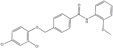 4-[(2,4-dichlorophenoxy)methyl]-N-(2-methoxyphenyl)benzamide 구조식 이미지