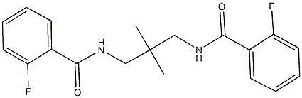 2-fluoro-N-{3-[(2-fluorobenzoyl)amino]-2,2-dimethylpropyl}benzamide Structure