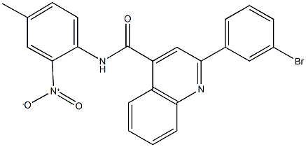 2-(3-bromophenyl)-N-{2-nitro-4-methylphenyl}-4-quinolinecarboxamide Structure