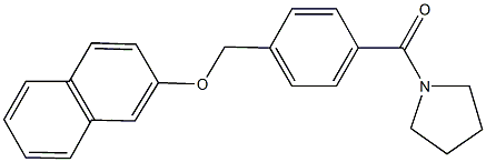 2-naphthyl 4-(1-pyrrolidinylcarbonyl)benzyl ether 구조식 이미지