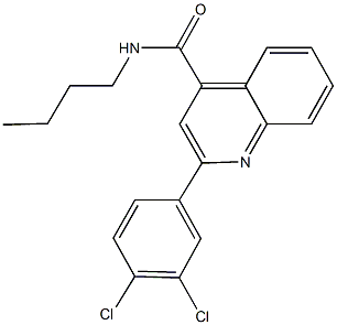 N-butyl-2-(3,4-dichlorophenyl)-4-quinolinecarboxamide 구조식 이미지