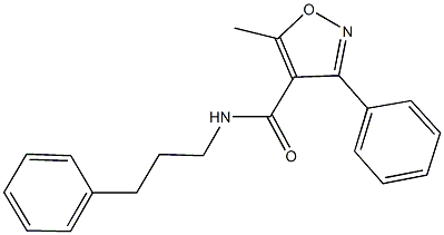 5-methyl-3-phenyl-N-(3-phenylpropyl)-4-isoxazolecarboxamide 구조식 이미지