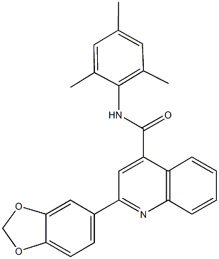 2-(1,3-benzodioxol-5-yl)-N-mesityl-4-quinolinecarboxamide 구조식 이미지
