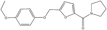 1-{5-[(4-ethoxyphenoxy)methyl]-2-furoyl}pyrrolidine 구조식 이미지