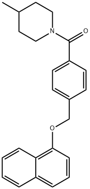 4-[(4-methylpiperidin-1-yl)carbonyl]benzyl 1-naphthyl ether 구조식 이미지