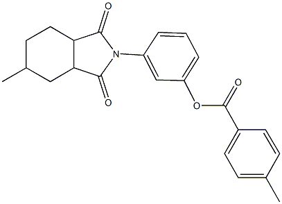 3-(5-methyl-1,3-dioxooctahydro-2H-isoindol-2-yl)phenyl 4-methylbenzoate Structure