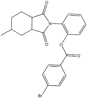 2-(5-methyl-1,3-dioxooctahydro-2H-isoindol-2-yl)phenyl 4-bromobenzoate 구조식 이미지