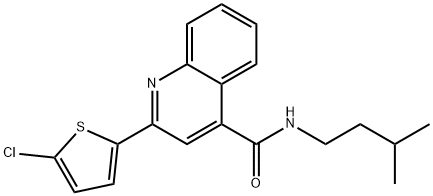 2-(5-chloro-2-thienyl)-N-isopentyl-4-quinolinecarboxamide Structure