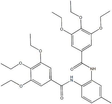 3,4,5-triethoxy-N-{5-methyl-2-[(3,4,5-triethoxybenzoyl)amino]phenyl}benzamide Structure