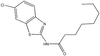 N-(6-chloro-1,3-benzothiazol-2-yl)octanamide Structure