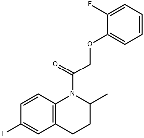 6-fluoro-1-[(2-fluorophenoxy)acetyl]-2-methyl-1,2,3,4-tetrahydroquinoline Structure