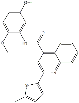 N-(2,5-dimethoxyphenyl)-2-(5-methyl-2-thienyl)-4-quinolinecarboxamide 구조식 이미지