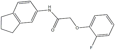 N-(2,3-dihydro-1H-inden-5-yl)-2-(2-fluorophenoxy)acetamide 구조식 이미지