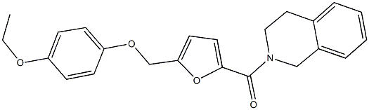 2-{5-[(4-ethoxyphenoxy)methyl]-2-furoyl}-1,2,3,4-tetrahydroisoquinoline 구조식 이미지