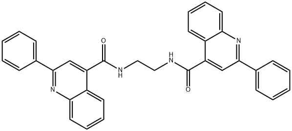 2-phenyl-N-(2-{[(2-phenyl-4-quinolinyl)carbonyl]amino}ethyl)-4-quinolinecarboxamide 구조식 이미지